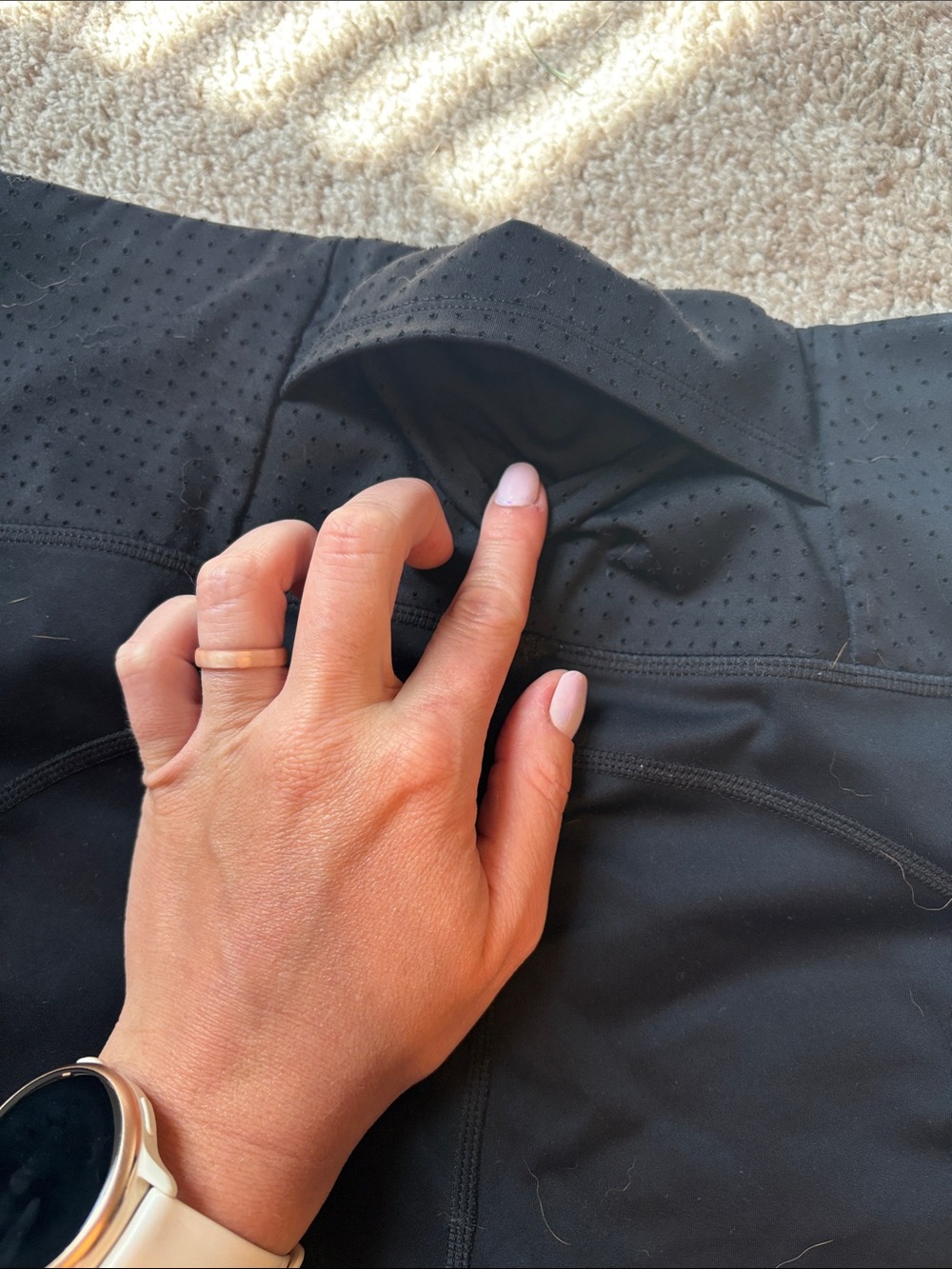 High-Waist Black Brooks Bike Shorts - Picture 5 of 6